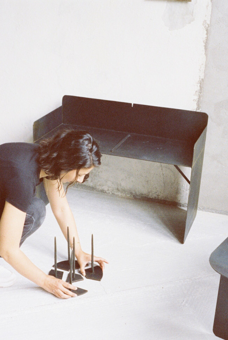 Подсвечник Candle holder blue steel Candelabra, Serax