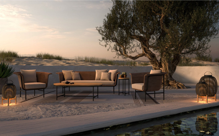 Уличный торшер Tika Lantern Teak Base, Vincent Sheppard