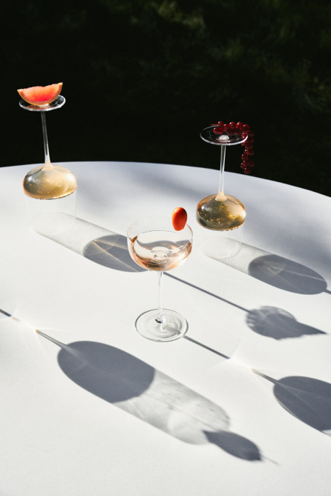 Набор из 4-х бокалов для шампанского Champagne Coupe Anemone Vaniglia Midnight Flowers by Marni, Serax