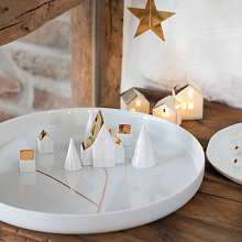 Поднос декоративный Porcelain Stories Christmas – Village tray, Räder