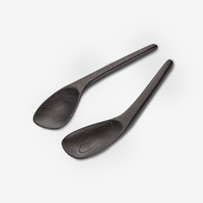 Сервировочные ложки Salad Servers Set of 2 Black Wood Out of Lines, Serax