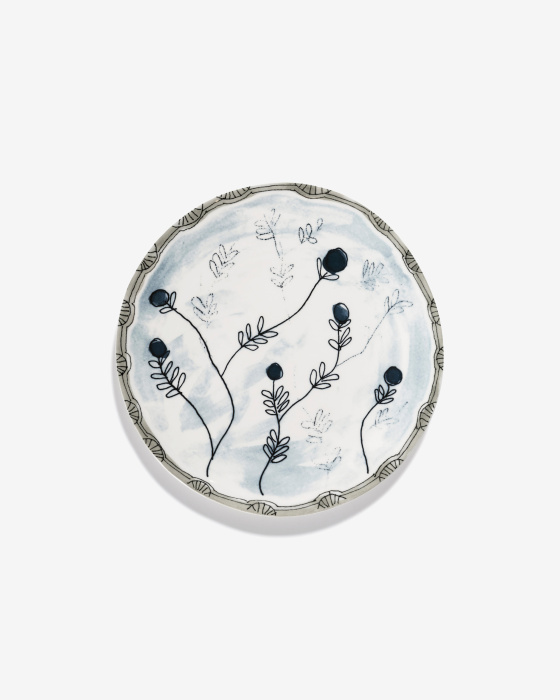Набор из 2-х тарелок Plate Mirtillo Tea Midnight Flowers by Marni, Serax