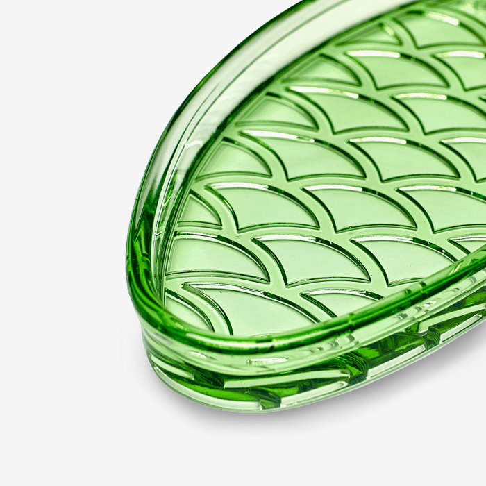Блюдо сервировочное Dish S Transparent Green Fish & Fish, Serax