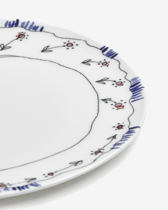 Набор из 2-х тарелок Plate Anemone Milk Midnight Flowers by Marni, Serax