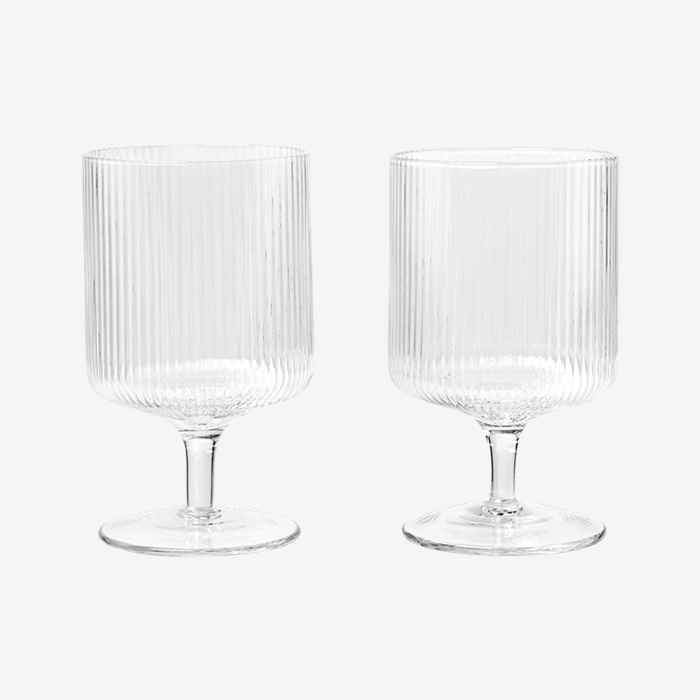 Набор из 2-х бокалов для вина Ripple Wine Glasses — Set of 2, Ferm Living