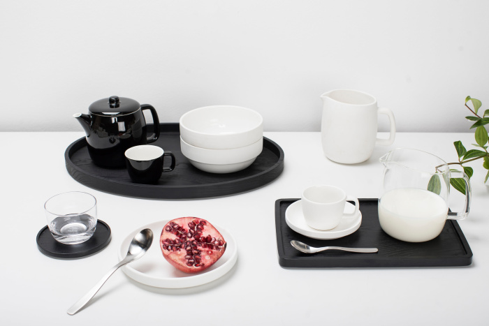 Набор из 4-х тарелок Plate Low White Matt Passe-Partout by Vincent Van Duysen, Serax