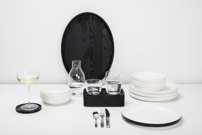 Набор из 4-х тарелок Plate Low White Matt Passe-Partout by Vincent Van Duysen, Serax