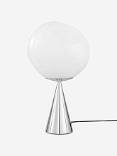 Настольная лампа Melt Cone Fat opal/silver, Tom Dixon