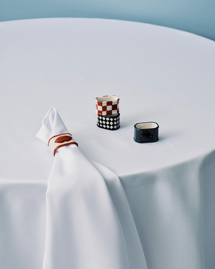 Набор из 4-х сервировочных колец Napkin Ring Ass / Les Objets Mouleversants, Serax