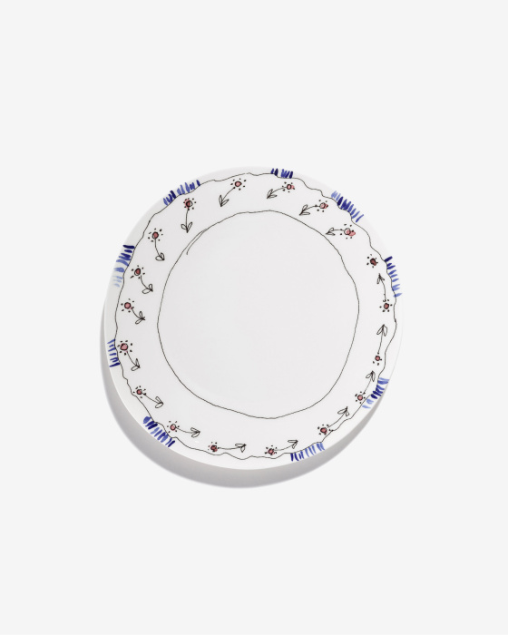 Набор из 2-х тарелок Plate Anemone Milk Midnight Flowers by Marni, Serax