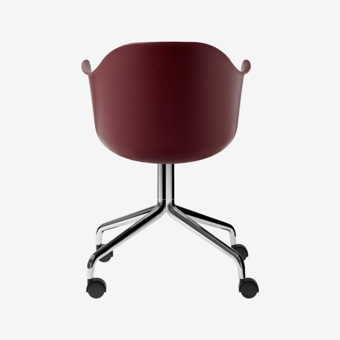 Стул на колёсиках Harbour Dining Chair, Star Base, w/Casters, Plastic, Polished aluminium, Audo Copenhagen (ex. Menu)