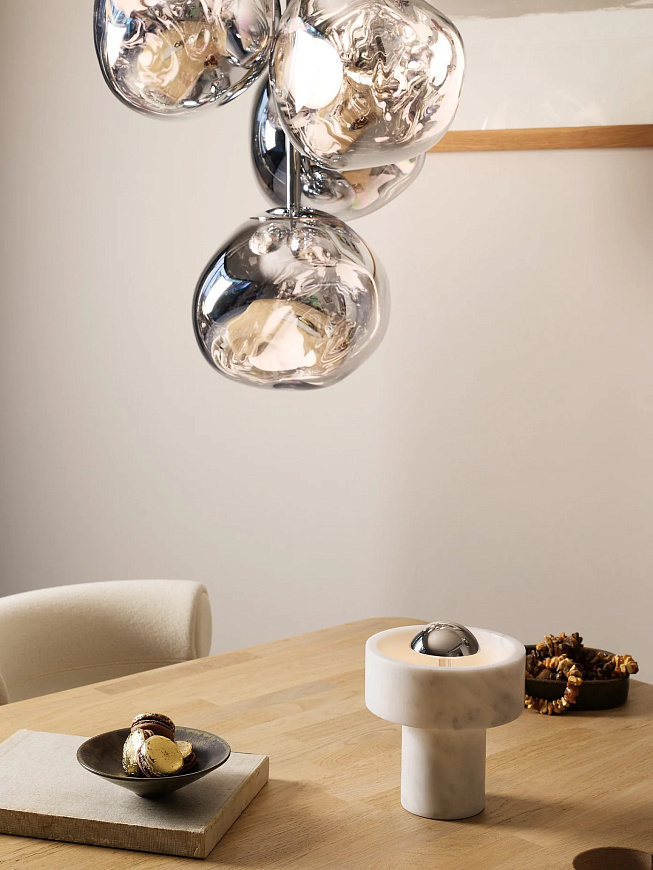Настольная лампа Stone Portable Silver, Tom Dixon