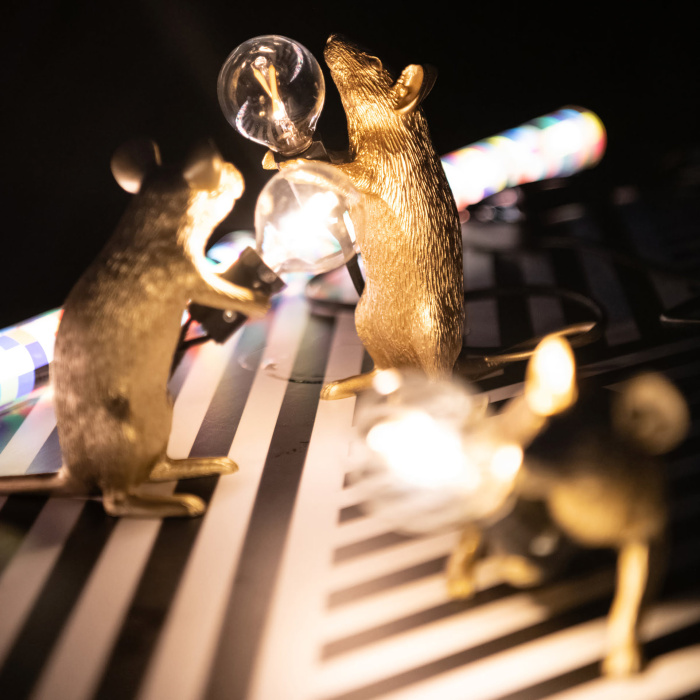 Настольный светильник Mouse Lamp Step Gold, Seletti