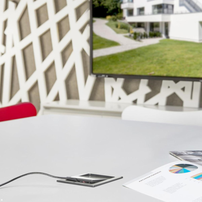 Врезной блок розеток EVOline PORT PUSH CUISINE CHARGER stainless steel 159311011200, EVOline