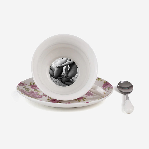 Чашка с блюдцем и ложкой Teacup Tarin – Vesta, Seletti