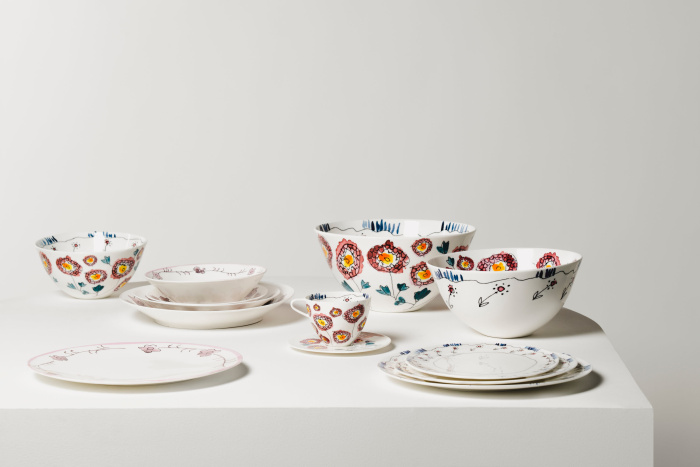 Набор из 2-х глубоких чаш Bowl M Anemone Milk Midnight Flowers by Marni, Serax