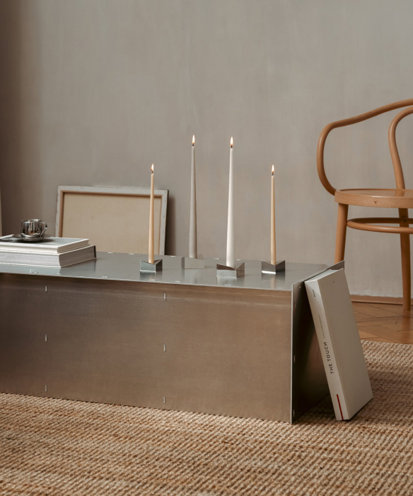 Подсвечник Stoff Nagel Reflect Candle Holder, Chrome, STOFF Nagel