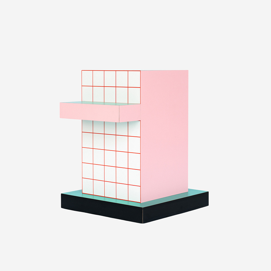 Приставной столик Supersidetable Red Grid, Seletti