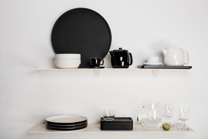 Набор из 4-х тарелок Plate Low Black Glazed Passe-Partout by Vincent Van Duysen, Serax