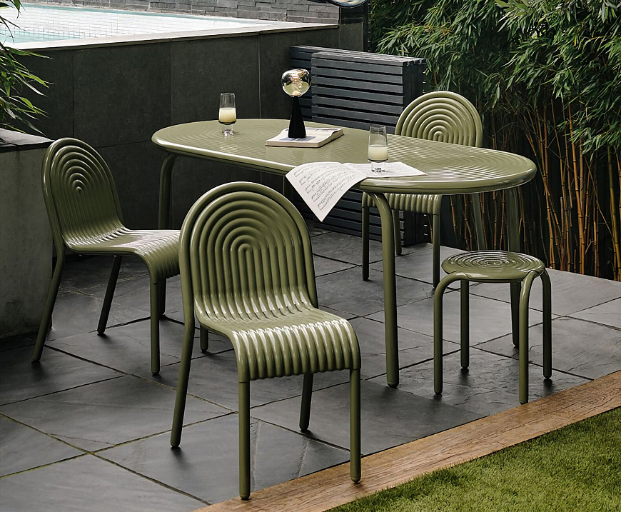 Стол Groove Obround Moss, Tom Dixon