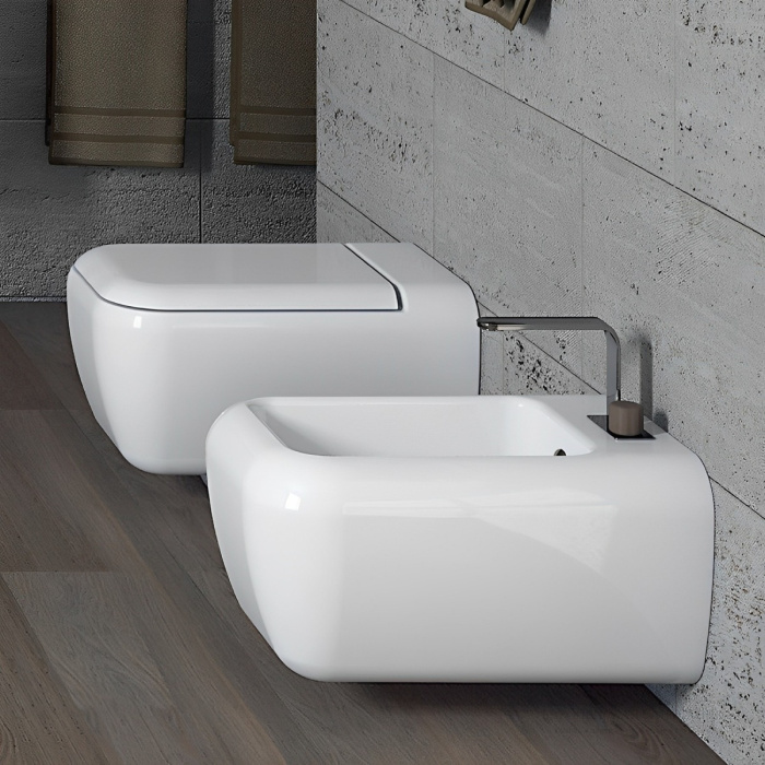 Подвесное биде Shui Wall-Hung One Hole Big Bidet, Cielo