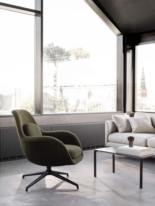 Кресло Swoon Lounge Petit Armchair Swivel Base, Fredericia