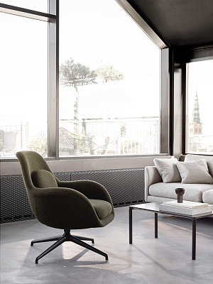 Кресло Swoon Lounge Petit Armchair Swivel Base 