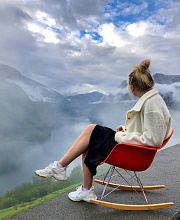 Кресло-качалка Eames Plastic Armchair RE RAR, Vitra