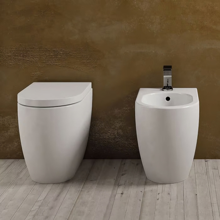 Напольный унитаз Smile Back to Wall WC Rimless безободковый, Cielo