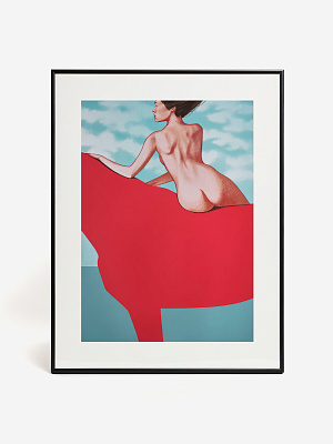 Шелкография «Купание коня» Masha Yankovskaya