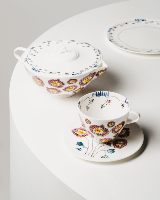 Заварочный чайник Tea Pot Anemone Milk Midnight Flowers by Marni, Serax
