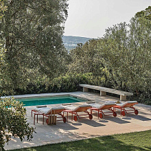 Уличный шезлонг Atlante Light / Wood, Flexform