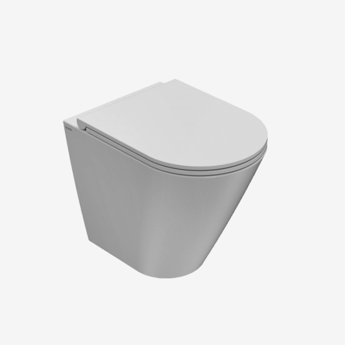 Напольный унитаз Forty3 безободковый с сиденьем, Ceramica Globo