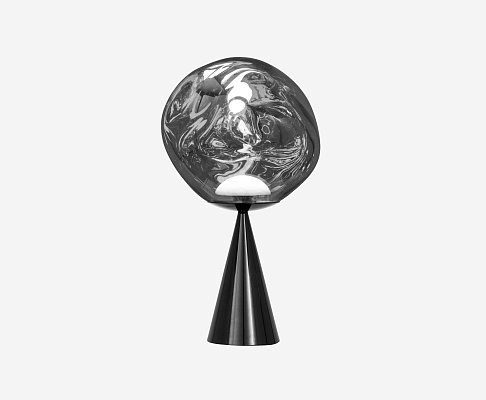 Настольная лампа Melt Cone Fat silver 