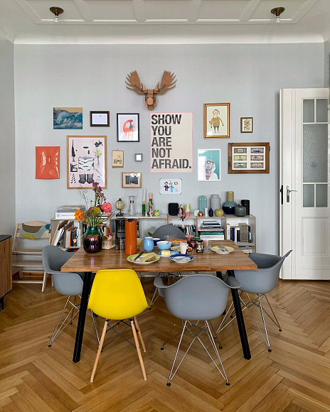 Стул Eames Plastic Side Chair RE DSW, Vitra