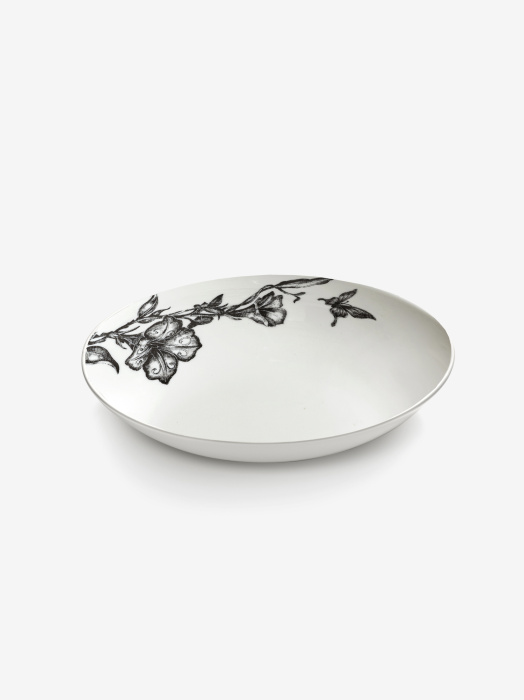 Сервировочная чаша Serving bowl oval magical blossom white-black Unity, Serax