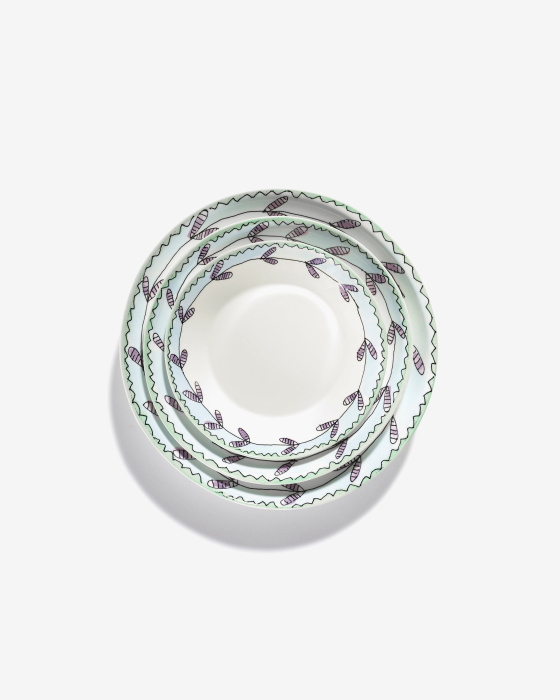 Набор из 2-х глубоких тарелок Deep Plate M Blossom Midnight Flowers by Marni, Serax