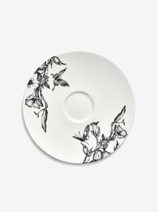 Чайное блюдце Saucer tea cup magical blossom white-black Unity, Serax