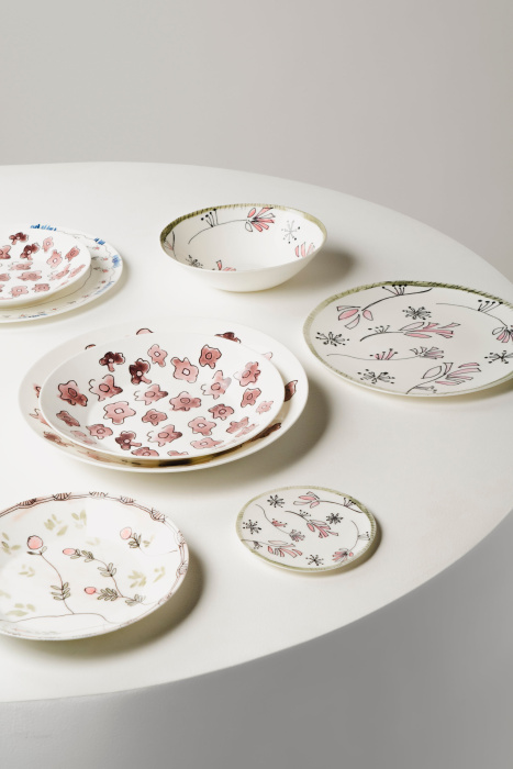 Набор из 2-х глубоких тарелок Deep Plate Mirtillo Nude Midnight Flowers by Marni, Serax