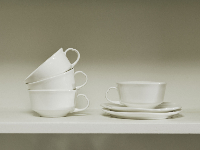 Блюдце Saucer Coffee Cup White Silhouette, Serax