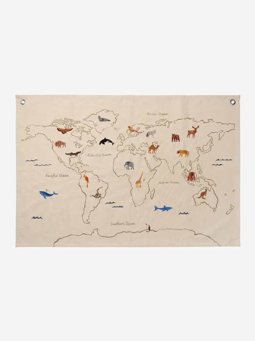 Карта мира The World Textile Map, Ferm Living