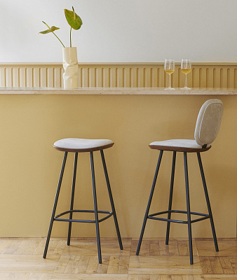 Барный стул Pauline Comfort Bar Stool 75 cm with metal legs 
