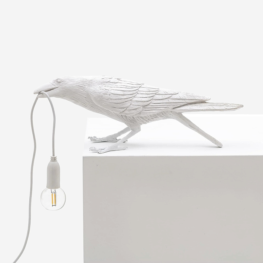Настольная лампа Bird Playing White, Seletti