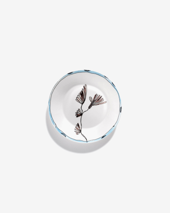 Набор из 2-х глубоких тарелок Deep Plate Camelia Aubergine Midnight Flowers by Marni, Serax