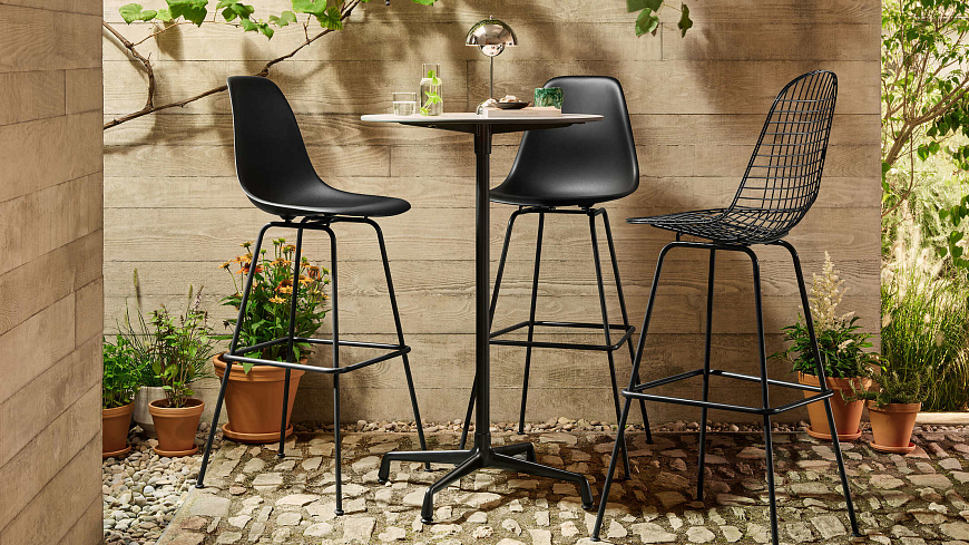 Полубарный стул Wire Stool Medium, Vitra