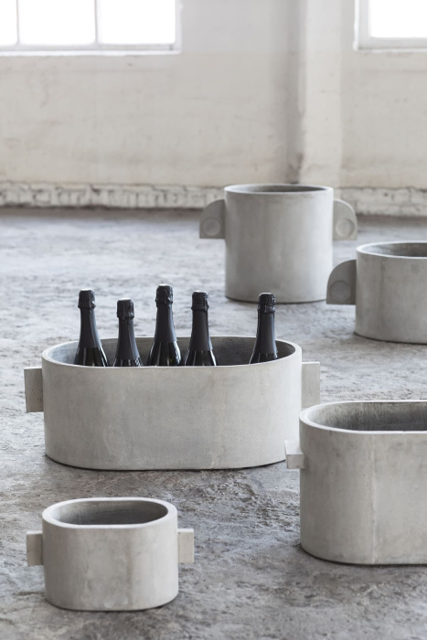 Кашпо Flowerpot Oval Grey by Marie Michielssen, Serax