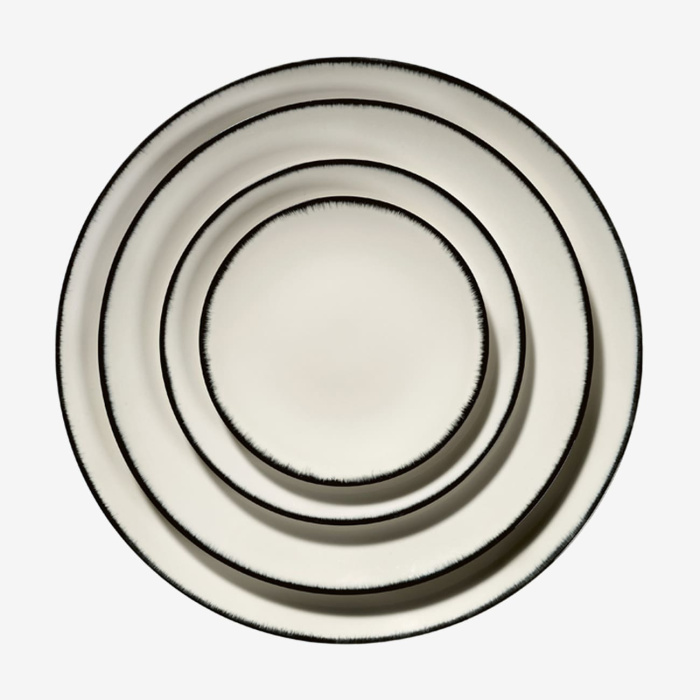 Блюдце Plate, 14, Dé Off-White/Black by Ann Demeulemeester, Serax