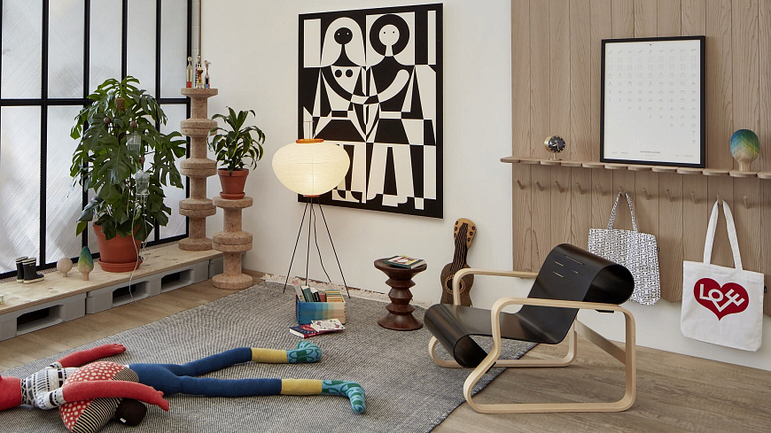 Напольный светильник Akari 10A, Vitra