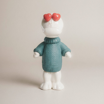 Фарфоровая статуэтка Teal Sweater, Red Situation Aleksandra Eliseeva