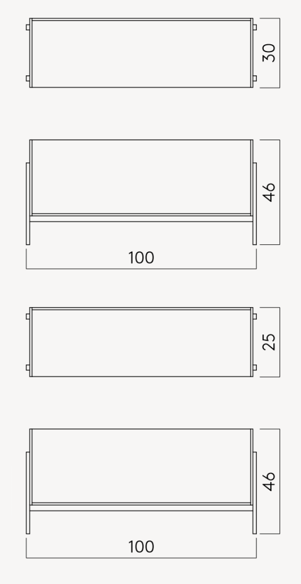 Схема Стеллаж Stack Floor Shelf, Kristina Dam Studio